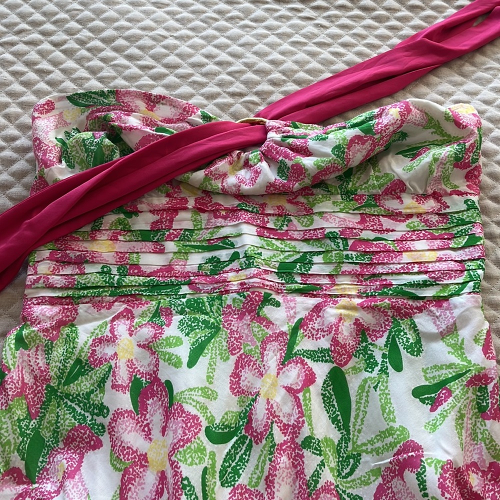 Lilly Pulitzer Size 8 Pink and Green Floral Dress